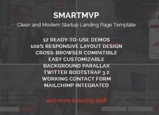 SmartMvp Modele de page daccueil pour startup