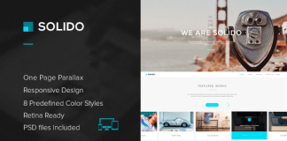 Solido Modele de page parallaxe responsive en une seule