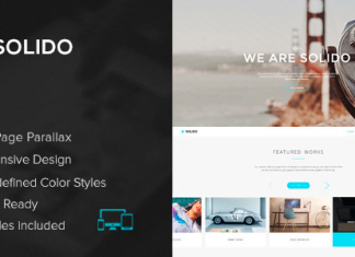 Solido Modele de page parallaxe responsive en une seule