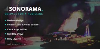 Sonorama Theme WordPress pour groupes de musique et musiciens