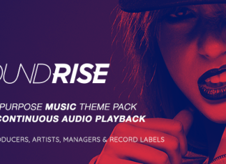 SoundRise Theme WordPress pour artistes producteurs et labels de