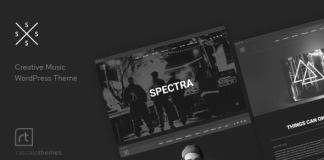 Spectra Theme musical pour WordPress
