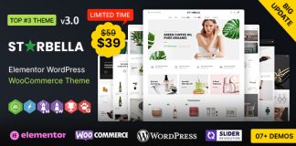 StarBella WP Theme polyvalent Elementor WooCommerce