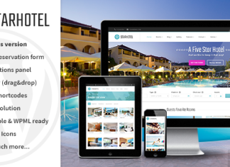 Starhotel Theme WordPress pour hotel