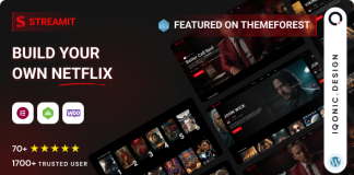 Streamit 30 Theme WordPress de streaming video RTL