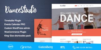 Studio de danse theme WordPress pour ecoles de danse
