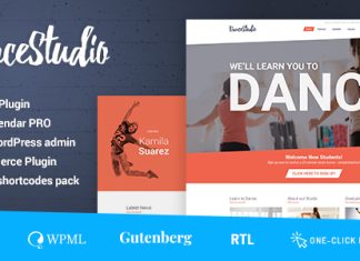 Studio de danse theme WordPress pour ecoles de danse