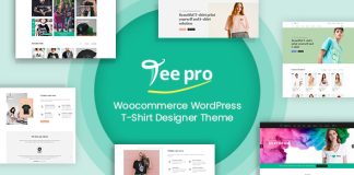 TEEPRO Theme WordPress Woocommerce pour la personnalisation de T shirts