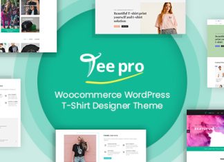 TEEPRO Theme WordPress Woocommerce pour la personnalisation de T shirts