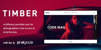 TIMBER – Un theme WordPress de photographie peu ordinaire