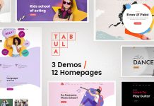 Tabula – Thème WordPress pour école d’art, de musique et de langue Tabula Theme WordPress pour ecole dart de musique et