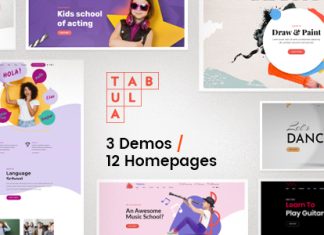 Tabula Theme WordPress pour ecole dart de musique et
