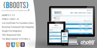 Theme BBOOTS HTML5CSS3 entierement responsive pour phpBB 32