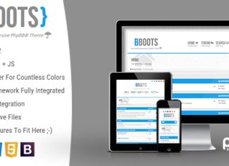 Theme BBOOTS HTML5CSS3 entierement responsive pour phpBB 32