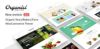 Theme WooCommerce Organici Magasin Bio Boulangerie Bio