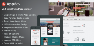 Theme WordPress Appdev Vitrine dapplication mobile