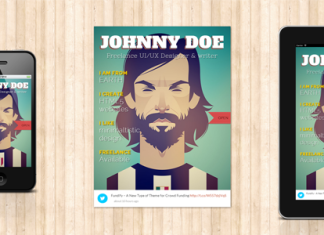 Theme WordPress BookCard WP 3D Folded vCard