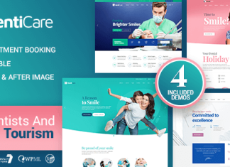 Theme WordPress DentiCare Clinique medicale et dentaire