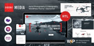 Theme WordPress Drone Media Photographie et Videographie Aerienne