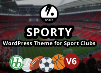 Theme WordPress SPORTY Responsive pour les clubs de sport