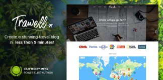 Theme WordPress Trawell Blog de voyage
