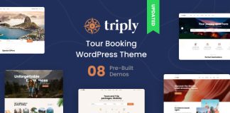 Theme WordPress Triply Reservation de circuits touristiques