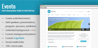 Theme WordPress de gestion devenements Evento