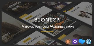 Theme WordPress de portfolio personnel Bionick