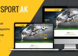 Thème WordPress dédié au sport – SportAK Theme WordPress dedie au sport SportAK