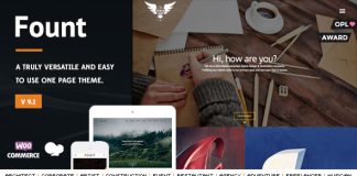 Theme WordPress hybride Fount Mono et multipage