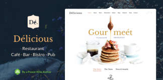 Theme WordPress pour Cafe Restaurant