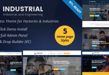 Theme WordPress pour lindustrie et lingenierie Industriel