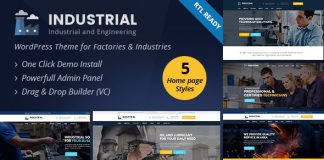 Theme WordPress pour lindustrie et lingenierie Industriel