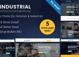 Theme WordPress pour lindustrie et lingenierie Industriel