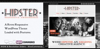 Theme WordPress retro et reactif pour Hipster