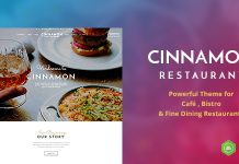 Theme de restaurant Cannelle pour WordPress