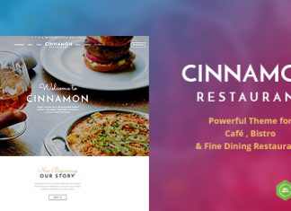 Theme de restaurant Cannelle pour WordPress