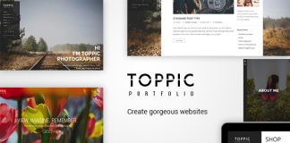 TopPic Theme de portfolio de photographie