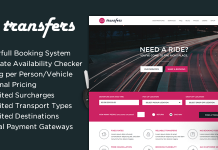 Transferts Theme WordPress pour le transport et la location