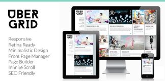 Ubergrid Theme WordPress de grille reactive