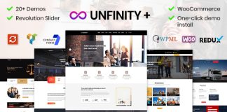 Unfinity Theme WordPress dune page