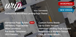 Urip Theme Responsive de Page de Destination Marketing Elementor