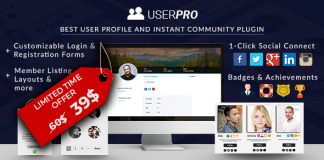 UserPro Plugin WordPress de communaute et de profil utilisateur