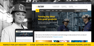 Usine Theme WordPress pour entreprise industrielle
