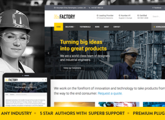 Usine Theme WordPress pour entreprise industrielle