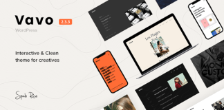 Vavo Un theme interactif et epure pour les creatifs