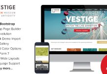 Vestige Theme WordPress responsive pour musee