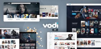Vodi Theme WordPress Video pour Films Series TV