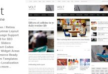 Volt Theme WordPress de magazine de journaux
