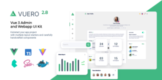 Vuero Kit dinterface administrateur et dapplication web VueJS 3